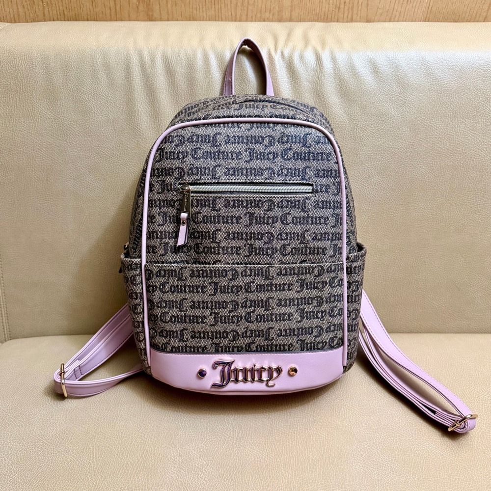 Juicy Couture Gothic Logo Mini Backpack Pink Y2K Style NEW